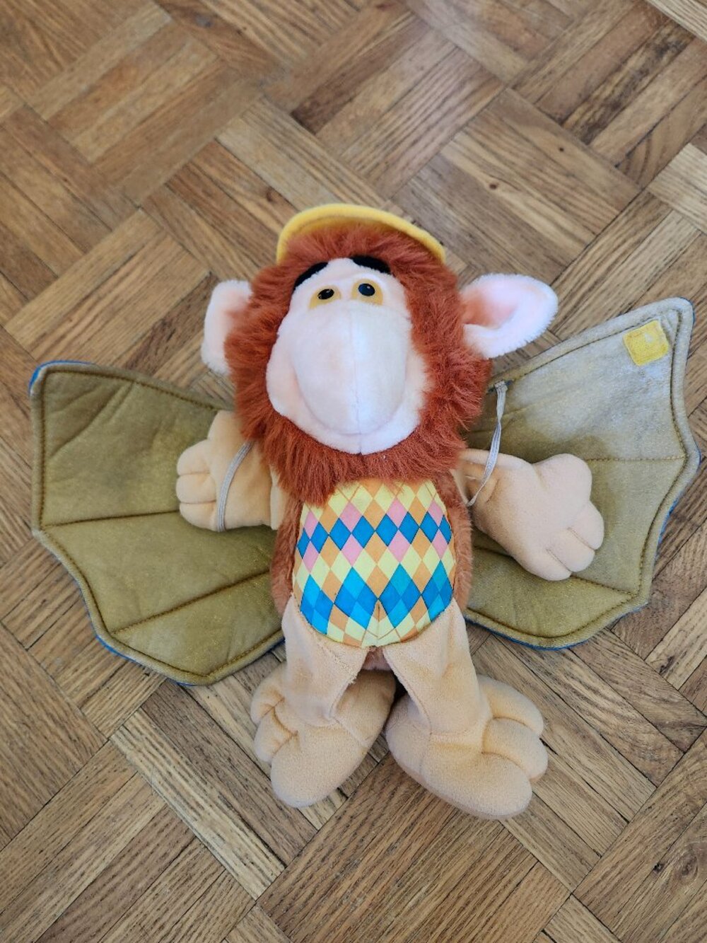 Vintage Hasbro 1986 Wing Dings Glider 12" Plush Toy
